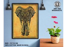 Yellow Wall Hanging Big Elephant Design